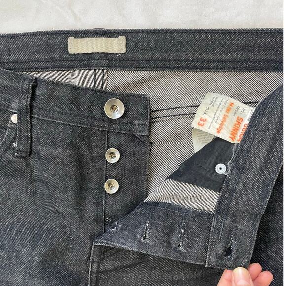 Unbranded Brand Raw Selvedge Mens Jeans Size 33 Tapered Fit 14.5 oz - Picture 3 of 12